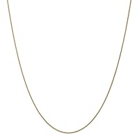 14k Gold 1mm Spiga With Lobster Clasp Chain Necklace Jewelry for Women - Length Options: 14 16 18 20 22 24 26 30