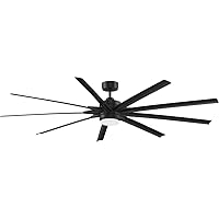 Fanimation FPD8159BLW Odyn 84 inch Indoor/Outdoor Ceiling Fan with Black Blades and LED Light Kit