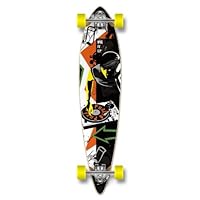 Yocaher Graphic Complete Pintail Skateboards Longboard w/Black Widow Premium 80A Grip Tape Aluminum Alloy Truck ABEC7 Bearing 70mm Skateboard Wheels
