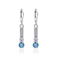RKGEMSS Natural Blue Apatite Fancy Earrings, 925 Sterling Silver Earrings, Apatite Gemstone Silver Dangle Earrings Pair, Gift For Her, Wedding Jewelry