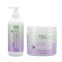 EDEN BodyWorks Lavender Aloe Anti-Breakage Deep Conditioner 16 oz Hair Treatment to Strengthen & Enhance Hair Elasticity - Moisturizing Cowash - 12 oz - Nourish, Detangle, and Restore Moisture to Hair