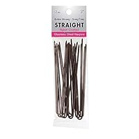 U-Shaped Straight Hair Pins (Set of 12) (3 inch, Brown)