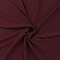 Burgundy Rayon Jersey Stretch Knit Fabric by The Yard (Medium Weight/ 180 GSM) - 1 Yard