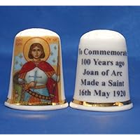 Porcelain China Thimble - St Joan of Arc 100 Years