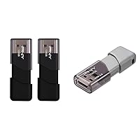 PNY 128GB Attaché 3 USB 2.0 Flash Drive, 2-Pack & 256GB Turbo Attache 3 USB 3.0 Flash Drive