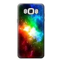 R2312 Colorful Rainbow Space Galaxy Case Cover for Samsung Galaxy J7 (2016)