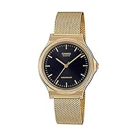 CASIO Standard Men's MQ-24MG-1E Wristwatch, Women's, Kids, Boys, Girls, Cheap Casio, Analog, Gold, Black, Mesh, Parallel Import, Bracelet Type, Bracelet Type