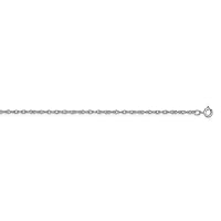 14k White Gold 1.15mm Carded Cable Rope Chain Necklace Jewelry Gifts for Women - Length Options: 16 18 20 22 24