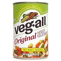 Veg-All Original Mixed Vegetables NO Salt Added 15oz Can (Pack of 6)