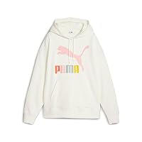 Puma Womens Classics Logo Hoodie Casual Outerwear Casual Hoodie Drawstring - White