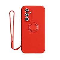 Liquid Silicone Magnetic Case for Samsung Galaxy A54 5G A14 A34 A53 A33 A52S A13 Note 20 Ultra 10 Plus 9 Ring Holder Phone Cover,red,for Samsung A42