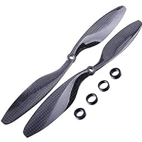 QWinOut 10x4.5 3k Carbon Fiber Propeller Cw CCW 1045 1045r CF Props for RC Quadcopter Hexacopter Multi Rotor UFO