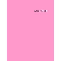 Notebook: Unlined/Unruled/Plain Notebook with Pink Cover and White Paper: Large 8.5 x 11 inches (100 Pages)