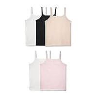 Fruit of the Loom Girls Soft Camis 5-Pack, S, Assorted
