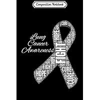 Composition Notebook: Lung Cancer Awareness Fight Hope Cure white Ribbon Journal/Notebook Blank Lined Ruled 6x9 100 Pages