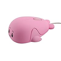 Cute Animal Baby Dolphin Shape USB Wired Mouse 1600 DPI Optical Mice Mini Small Kids Children Mice Gift for Boy Girl Men Women Kids Mom Dad Boyfriend Daughter for PC Laptop Computer (Pink)
