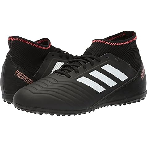 adidas Turf Predator Tango 18.3 Soccer Shoe (unisex-adult) core black/white/solar red 5.5 M US Big Kid
