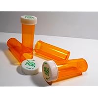Medicine Pill Bottles Vials 8 Dram Size Clear Amber Standard Size-Pharmaceutical Grade-Complete with Child-Resistant Push and Turn Caps (25)