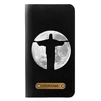 RW2511 Jesus Statue Christ The Redeemer Rio de Janeiro PU Leather Flip Case Cover for iPhone 11 with Personalized Your Name on Leather Tag