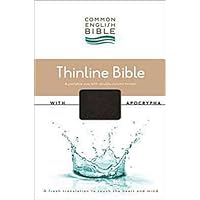 CEB Common English Thinline Bible with Apocrypha DecoTone Black