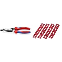 KNIPEX Wire Stripper (8-Inch) and Gardner Bender Electrical Switch and Receptacle Spacers (4 Piece Pack, Red)