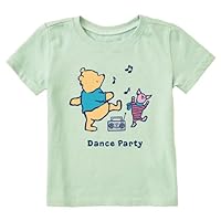 Life is Good. Toddler Winnie & P Dance Party SS Crusher Tee, Sage Green, 3T