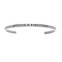 Intuitions Stainless Steel attitude Is Everything Cuff Bangle