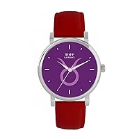 Purple Taurus Watch Ladies 38mm Case 3atm Water Resistant Custom Designed Quartz Movement Luxury Fashionable