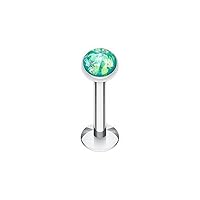 WildKlass Jewelry Opal Glitter Sparkle Shower Dome 316L Surgical Steel Labret Monroes