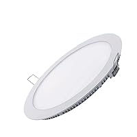 GeRRiT White Ultra Slim Ceiling Panel Decor Fixture Commercial Fashion Round Grille Panel Ceiling Lights Aluminum Recessed Downlight High Light LED Spotlights for Kitchen Mall Household Ceiling Light