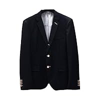 Blazer Men Clothing Black Formal Suit Slim Fit Casual Jacket Single Breasted Spring Autumn Wool Coat