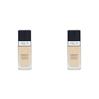 Liquid Norrsken Foundation - Silky Smooth Coverage - Luminous, Dewy Finish for Dry and Dull Skin - Water Resistant and Vegan Makeup - 206 Freja - Warm Light - 1.01 oz (Pack of 2)