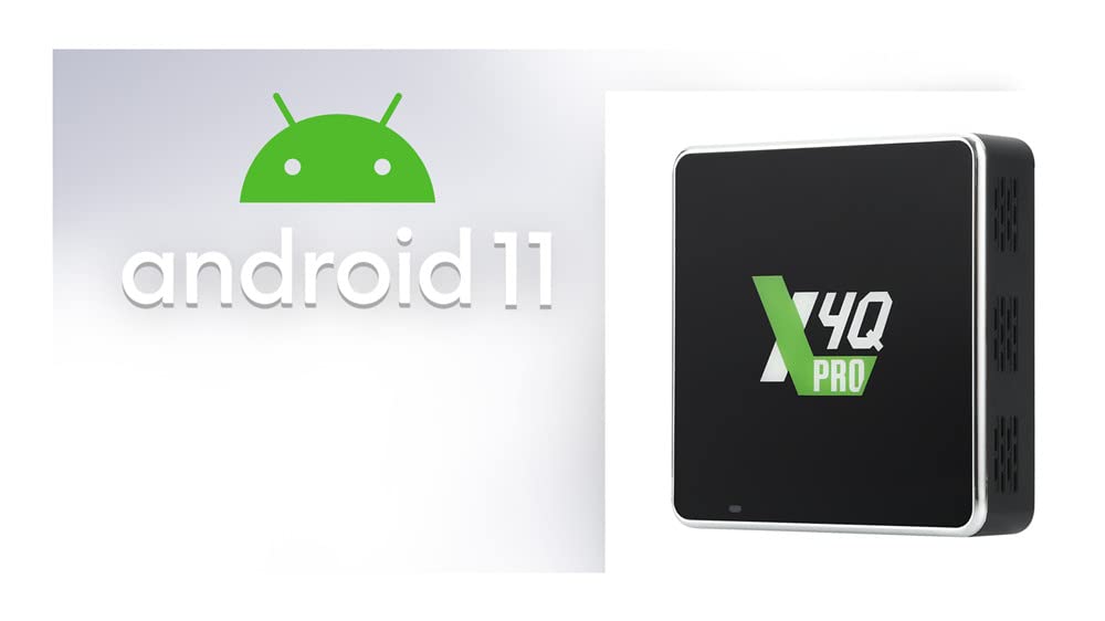Ugoos X4Q Pro Android 11 Amlogic S905X4 TV Box 4GB RAM 32GB ROM 2.4G/ 5G Dual WiFi BT5.1 USB 3.0 Ethernet 1000M Supports AV1 4K HDR Set Top tv Box