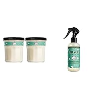 Basil Scented Soy Candle (Pack of 2) and Basil Room Freshener Spray