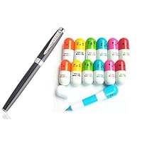Partstock(TM) 12PCS Ballpoint Pen, Vitamin Pill, Novelty Pen, Size12x2.4cm, Gift Pen,Multicolor,Ink Color:Blue (12PCS Vitamin Pill, 1)