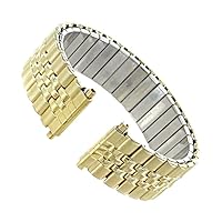 17-22mm Hirsch Speidel Gold Tone Stainless Steel Mens Expansion Band 1257/634