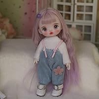 16cm Mini Cute BJD Dolls 1/8 Ball Jointed Girl Doll with Fashion Clothes Full Outfits Shoes Wigs Makeup, Best Gifts for Kids (15#)