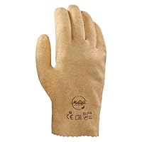PVC Coated Gloves, Full Coverage, Yellow, XL, PR