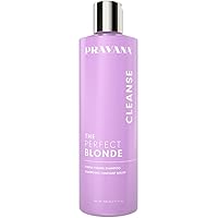 Pravana The Perfect Blonde Purple Toning Shampoo | Neutralizes Brassy, Yellow Tones | For Color-Treated Hair | Adds Strength, Shine, Elasticity | Sulfate Free