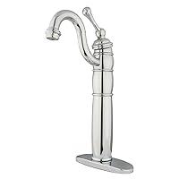 Kingston Brass KB1421BL Heritage Vessel Sink Faucet with Optional Cover Plate, 6-1/8-Inch, Polished Chrome