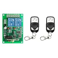 DC12V 24V 2CH 10A RF Wireless Remote Control Switch System teleswitch transmitter & receiver relay Receiver Smart Home Switch|Remote Controls| - - (Color: 12V 433MHZ)