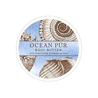 Greenwich Bay Trading Company Botanic Body Butter with Shea Butter and Cocoa Butter 8oz Tub (Ocean Pur)