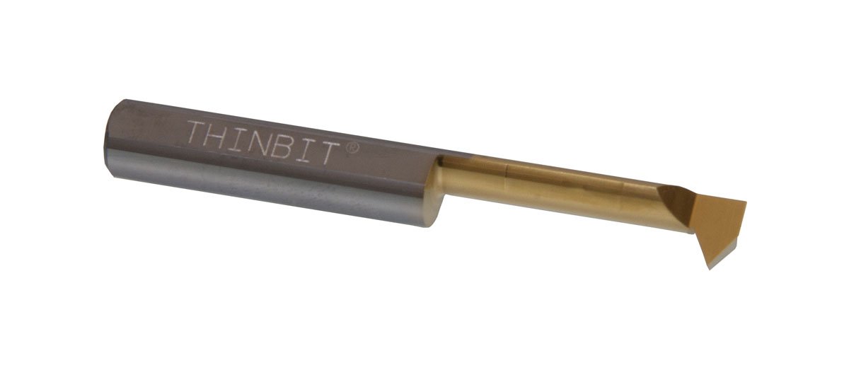 THINBIT TT51BL1C TiN Coated Solid Carbide Threading Tool, Greater than 56 threads per inch, 0.312" Minimum bore, 1.114" Reach, Standard Ell...