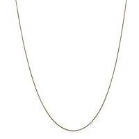14k Gold .65mm Round Snake Chain Necklace Jewelry for Women - Length Options: 16 18 20 22 24