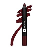 SUGAR Cosmetics Matte As Hell Crayon Lipstick13 Murphy Brown (Chocolate Burgundy) Highly pigmented, Creamy Texture, Long lasting Matte Finish