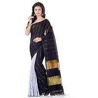 DREAM KOLKATA Women KHADI Cotton for Indian Wedding Gift, Sari and Unstitched Blouse piece