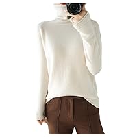 Women Winter Cashmere Turtleneck Sweater Korean Warm Knitwear Casual Solid Bottoming Shirt Knit Pullovers