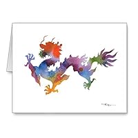 Chinese Dragon - Set of 10 Note Cards With Envelopes