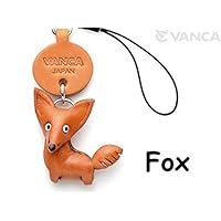 Fox Leather Animal mobile/Cellphone Charm VANCA CRAFT-Collectible Cute Mascot Made in Japan