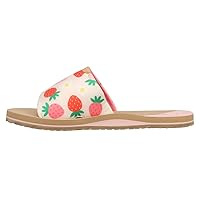 TOMS Womens Carly Strawberry Slide Athletic Sandals Casual - White